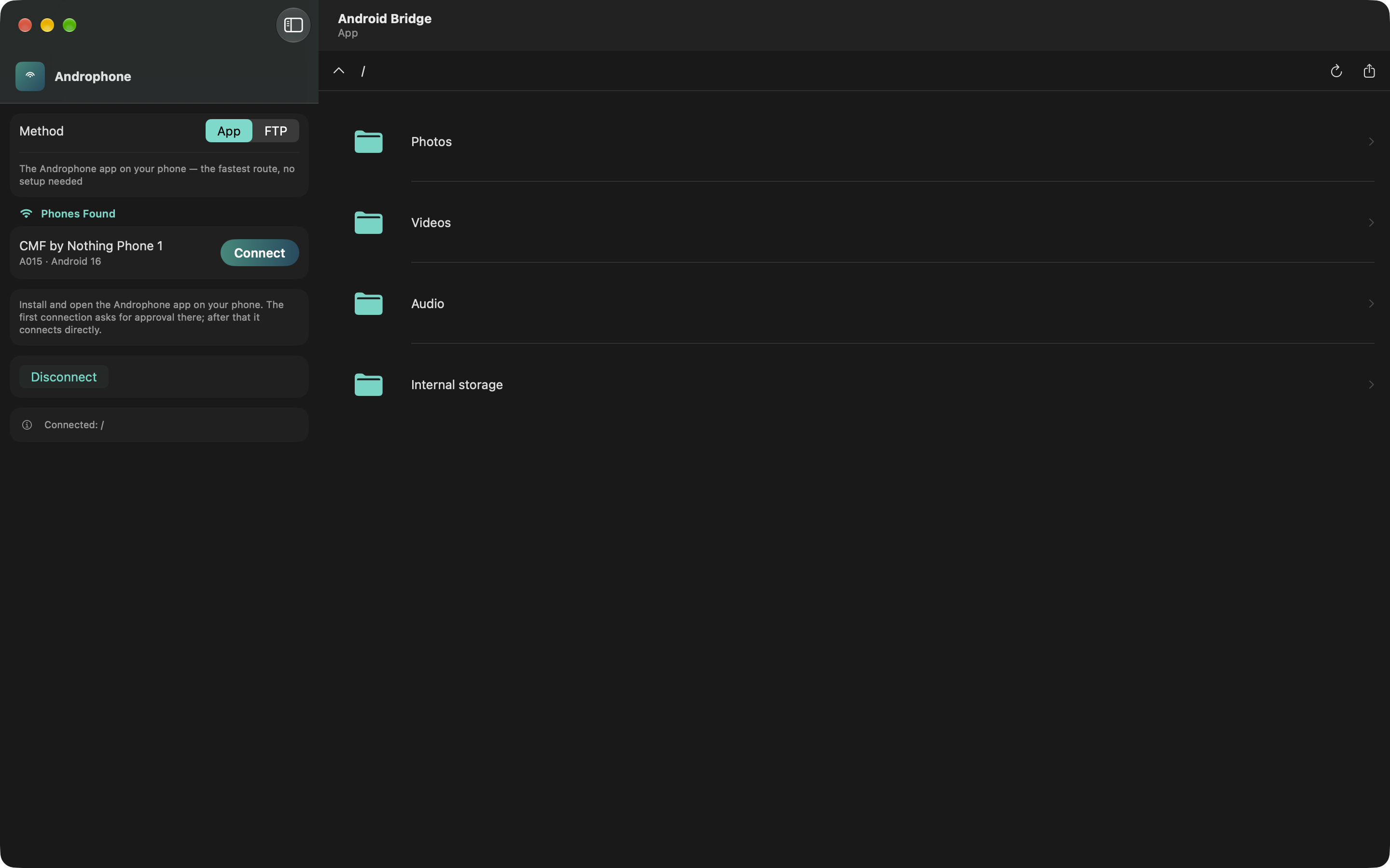 AndroWin screenshot
