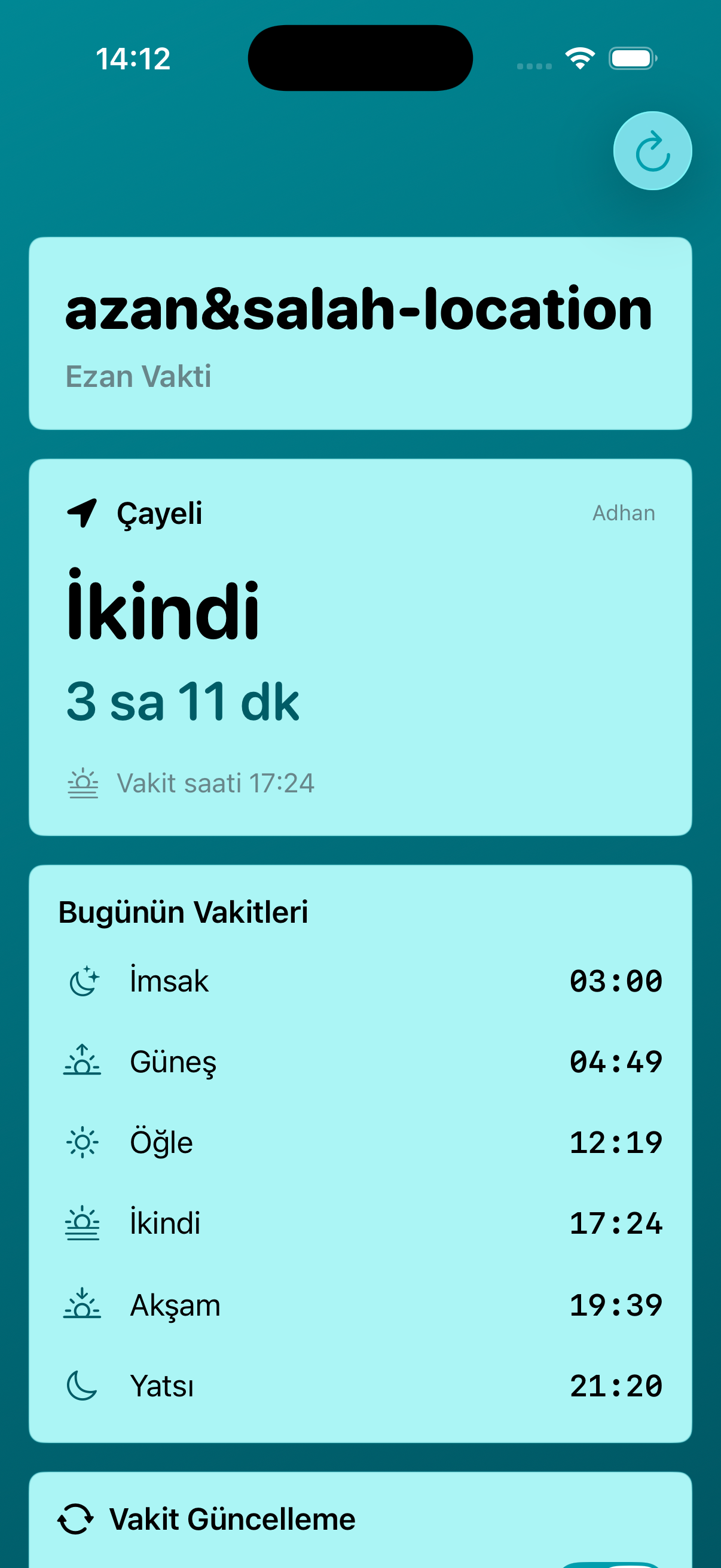 azan&salah-location screenshot