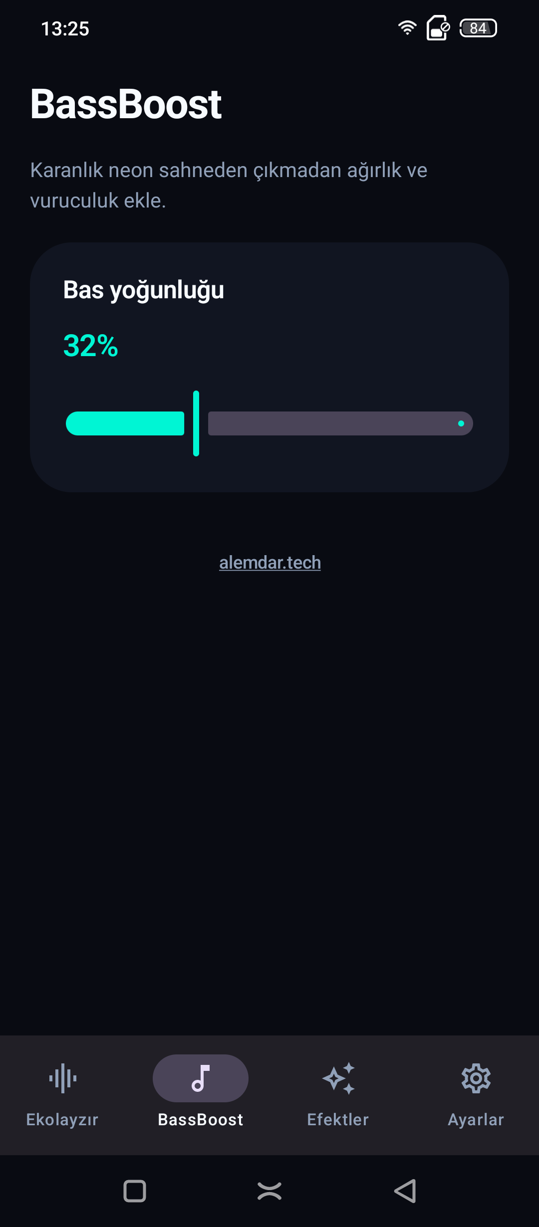 Shake&Widget BassBoost screen